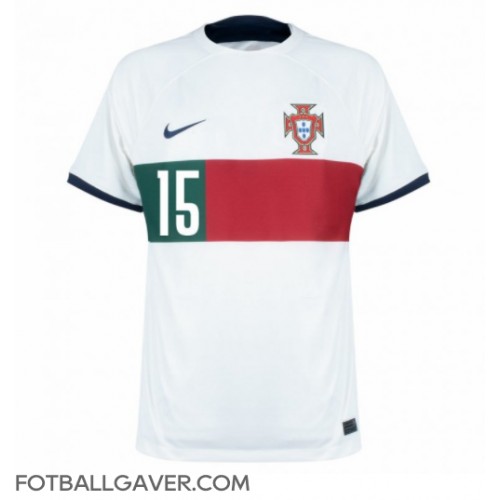 Portugal Rafael Leao #15 Fotballklær Bortedrakt VM 2022 Kortermet